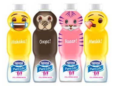 New emoji inspired bottles from Nestlé Waters