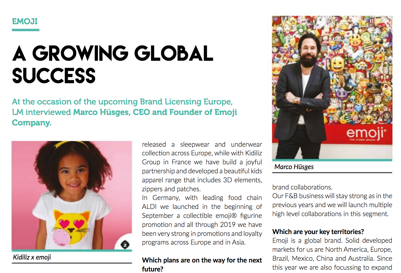 LICENSING MAGAZINE Sept 2019 - emoji® – The Iconic Brand
