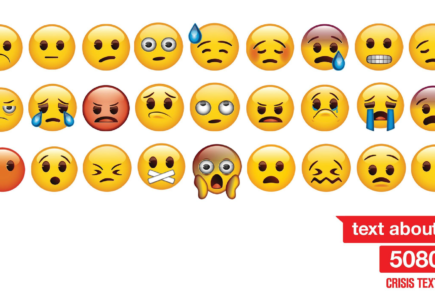 The emoji company supports 50808 crisis response campaign.